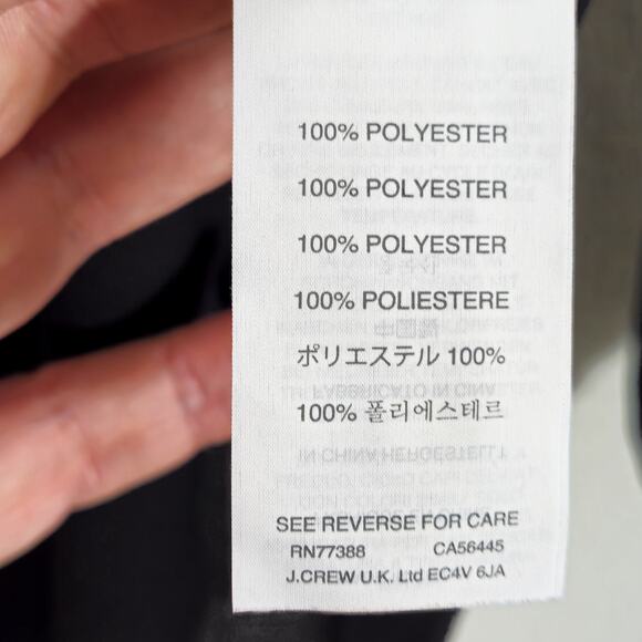 J.Crew Tassel Blouse Black Lightweight Size 4 Travel Packable - Picture 7 of 8